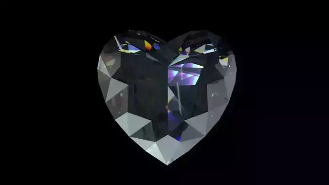 Two sided Diamond Heart 