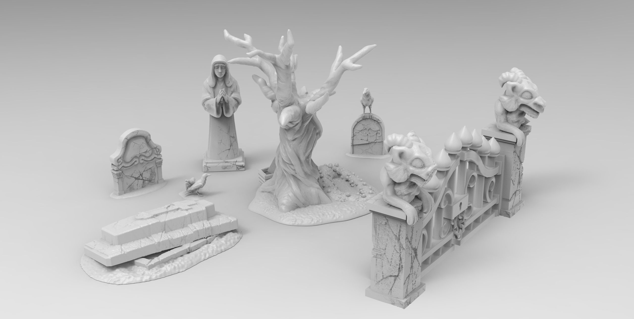 TerrainCrates Cementery 3D print model_1