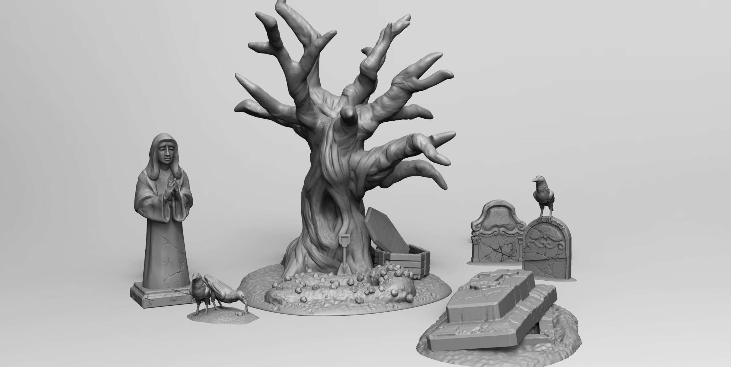 TerrainCrates Cementery 3D print model_3