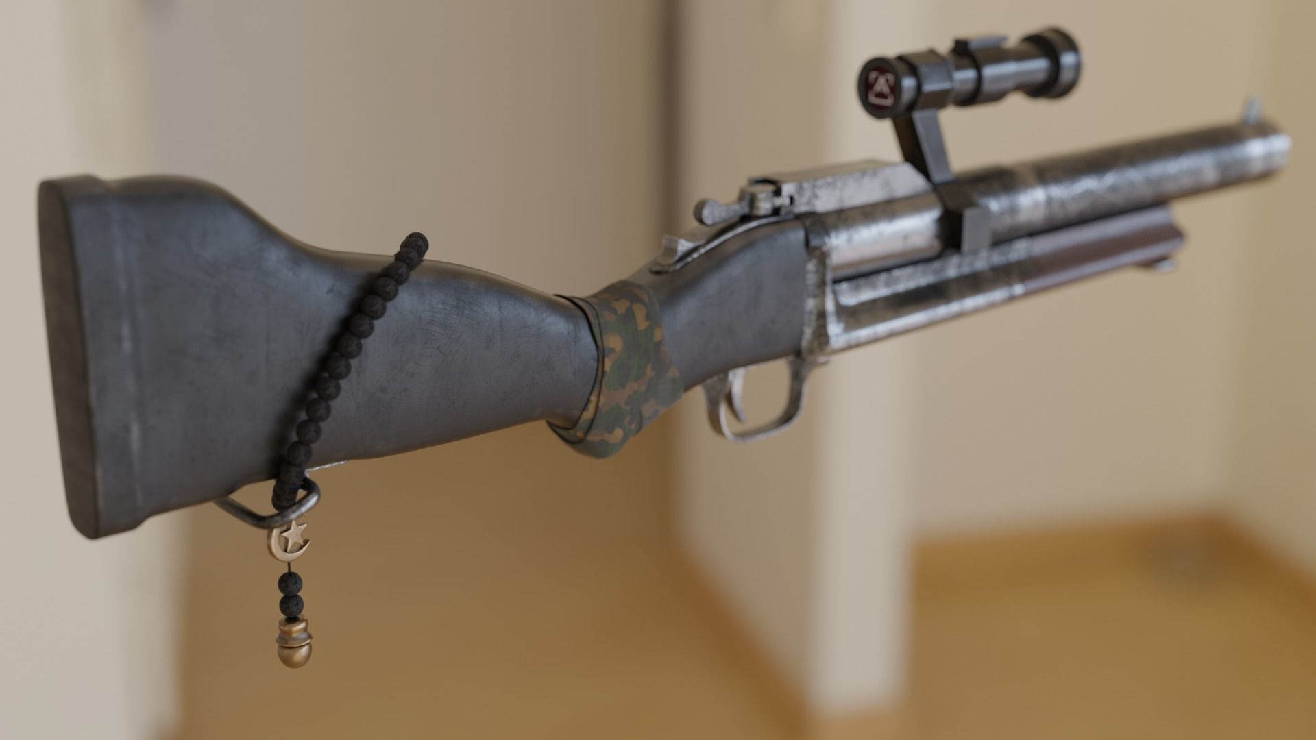 M79 GRENADE LAUNCHER REALISTIC PBR 3D model_1