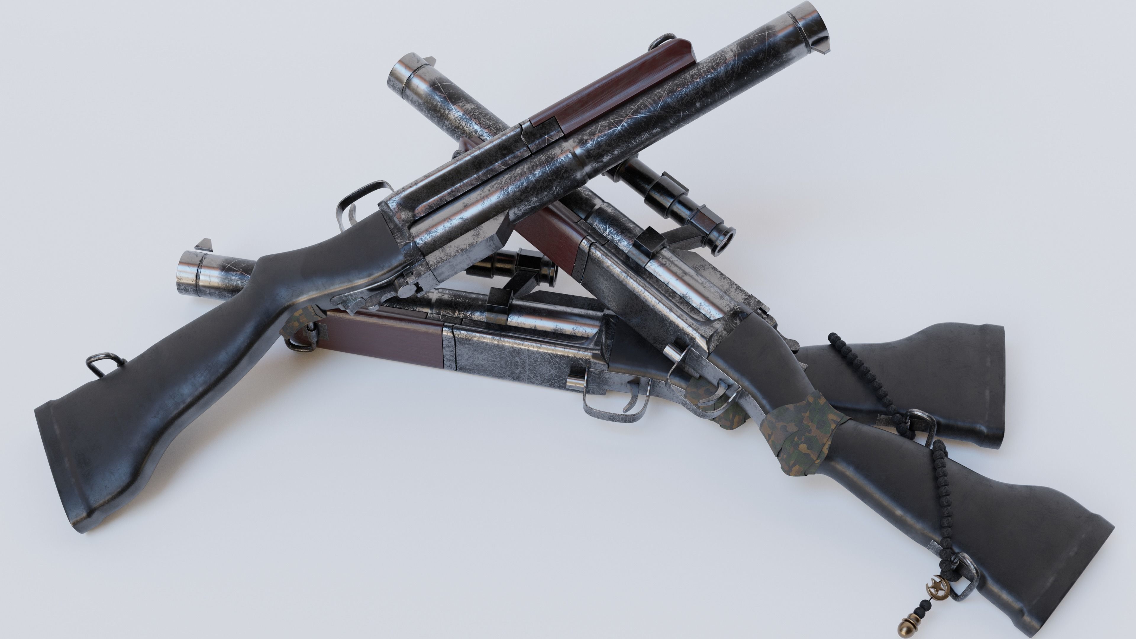 M79 GRENADE LAUNCHER REALISTIC PBR 3D model_2
