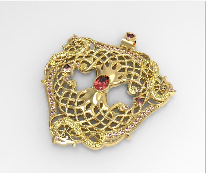 Pendant tree of life 3D print model 3D print model_21