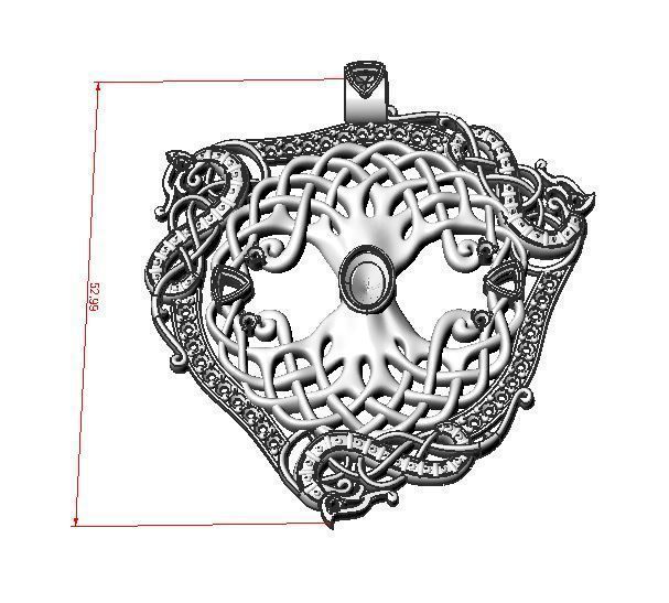 Pendant tree of life 3D print model 3D print model_12