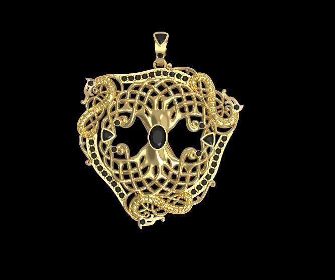 Pendant tree of life 3D print model 3D print model_13