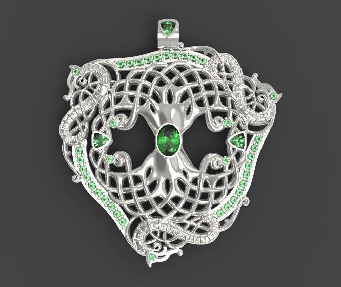Pendant tree of life 3D print model 3D print model_5