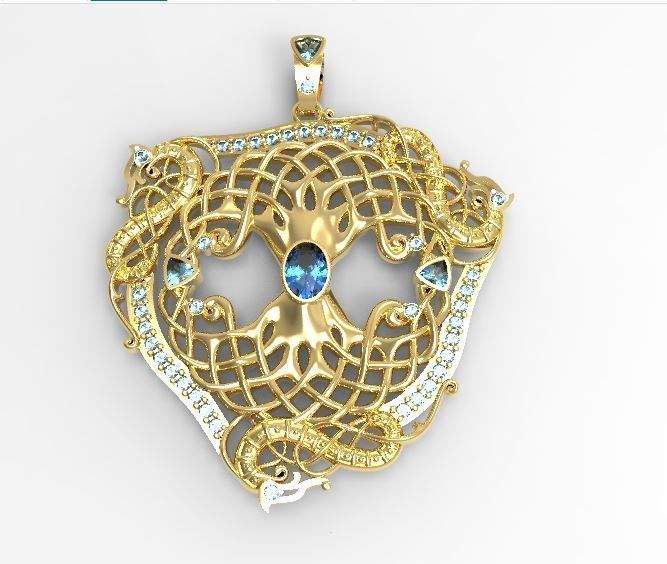 Pendant tree of life 3D print model 3D print model_8