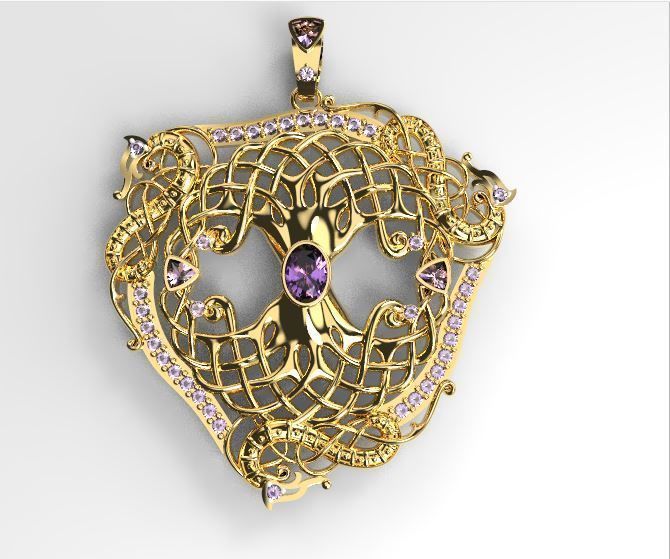 Pendant tree of life 3D print model 3D print model_11