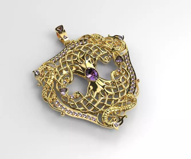 Pendant tree of life 3D print model 3D print model_0