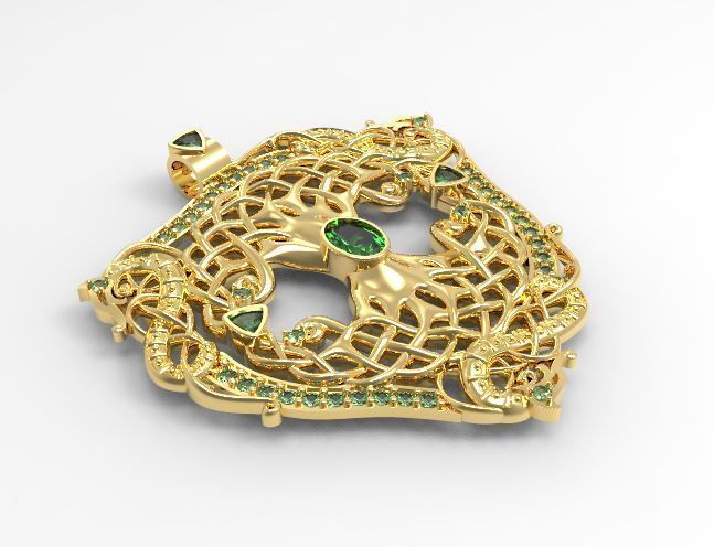 Pendant tree of life 3D print model 3D print model_17