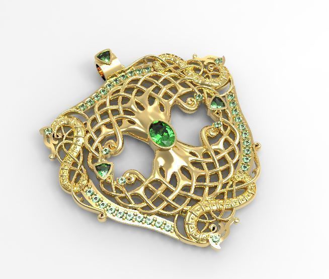 Pendant tree of life 3D print model 3D print model_18