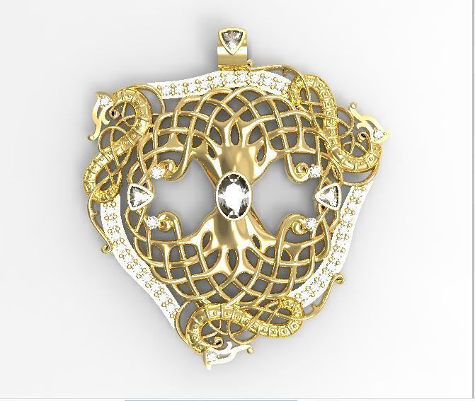 Pendant tree of life 3D print model 3D print model_16