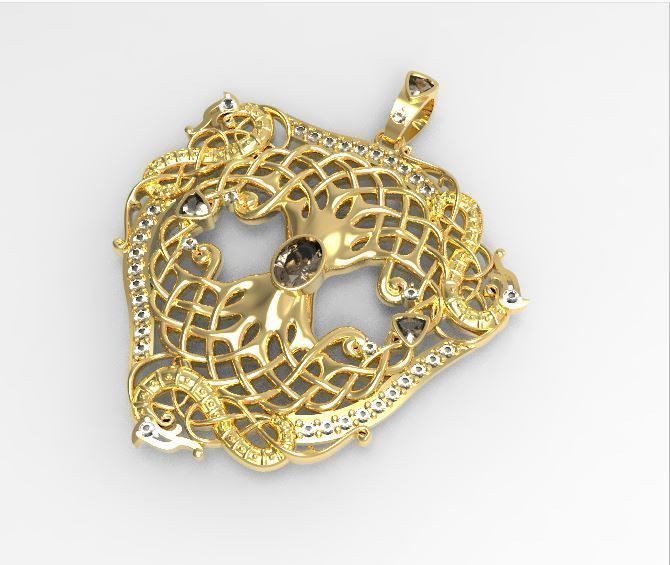 Pendant tree of life 3D print model 3D print model_10