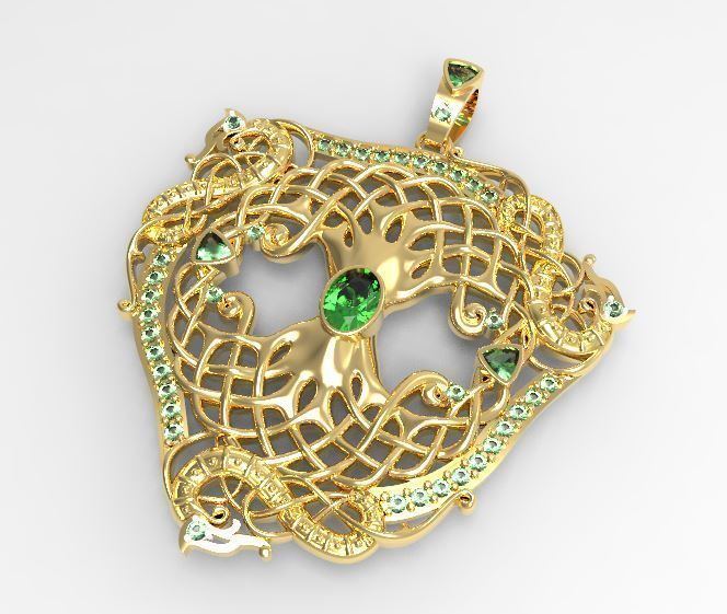 Pendant tree of life 3D print model 3D print model_7