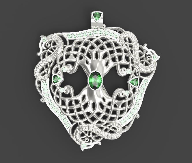 Pendant tree of life 3D print model 3D print model_1