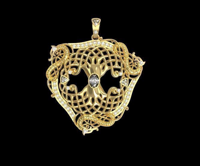 Pendant tree of life 3D print model 3D print model_14