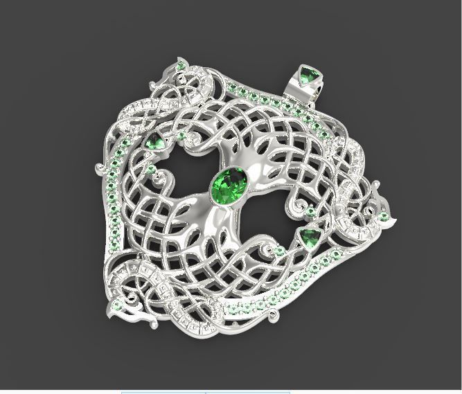 Pendant tree of life 3D print model 3D print model_4