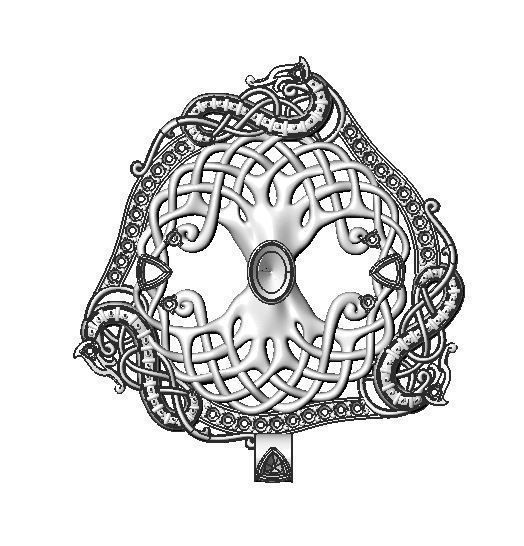 Pendant tree of life 3D print model 3D print model_15