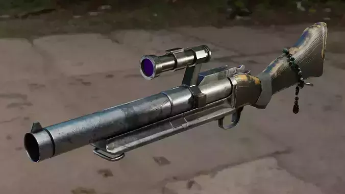 M79 GRENADE LAUNCHER LOW POLY