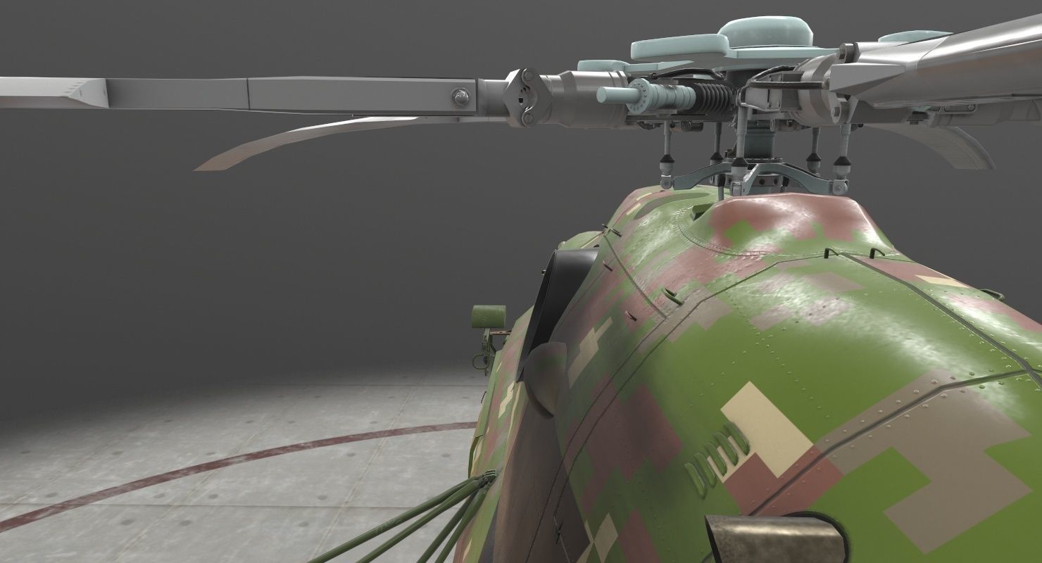 Mi-17 Slovak Air Force Animated Low-poly 3D model_38