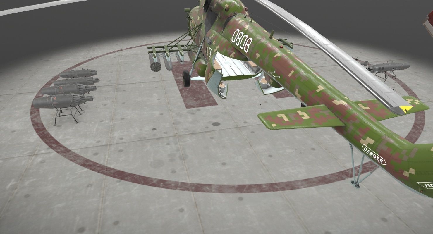 Mi-17 Slovak Air Force Animated Low-poly 3D model_24