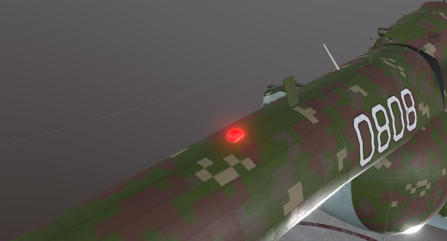 Mi-17 Slovak Air Force Animated Low-poly 3D model_7