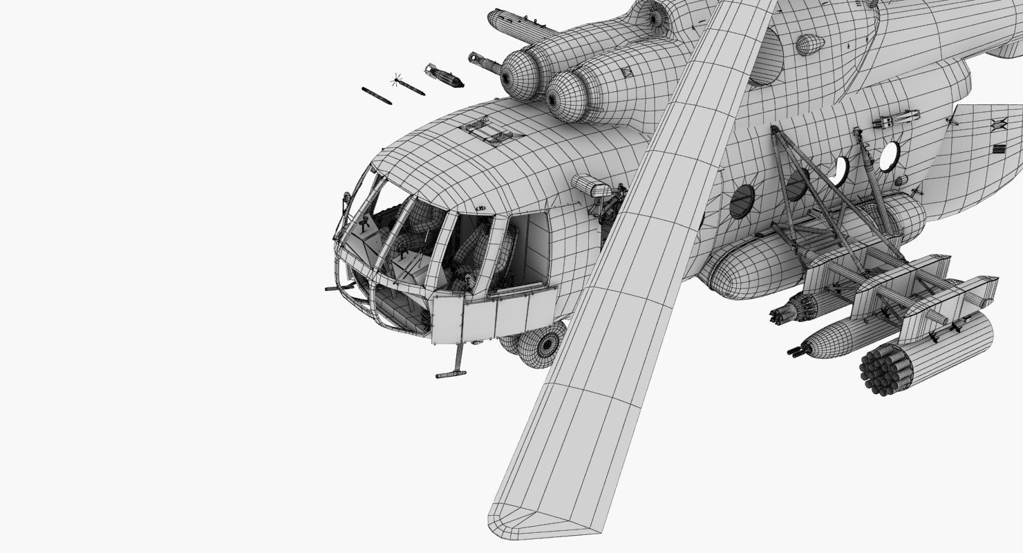 Mi-17 Slovak Air Force Animated Low-poly 3D model_70