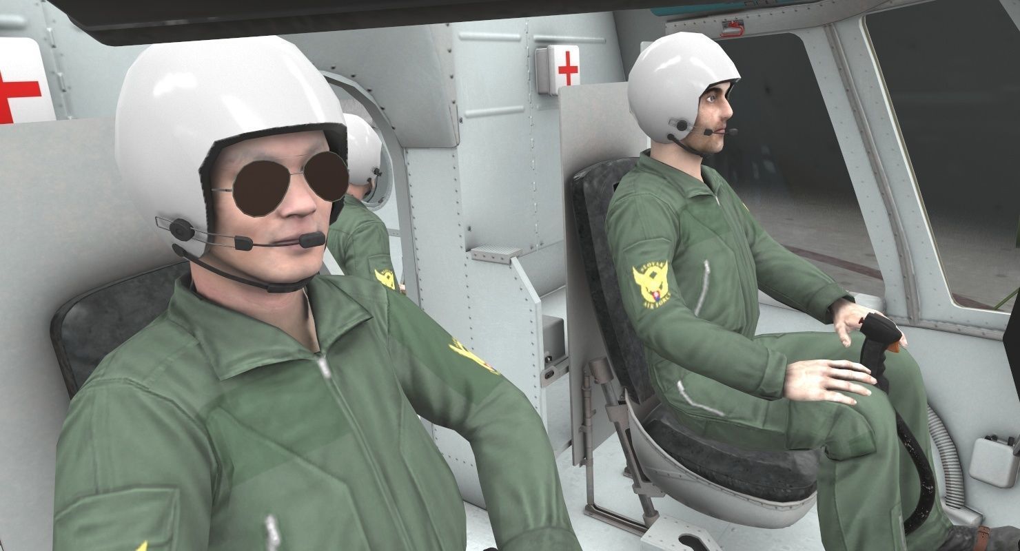 Mi-17 Slovak Air Force Animated Low-poly 3D model_41