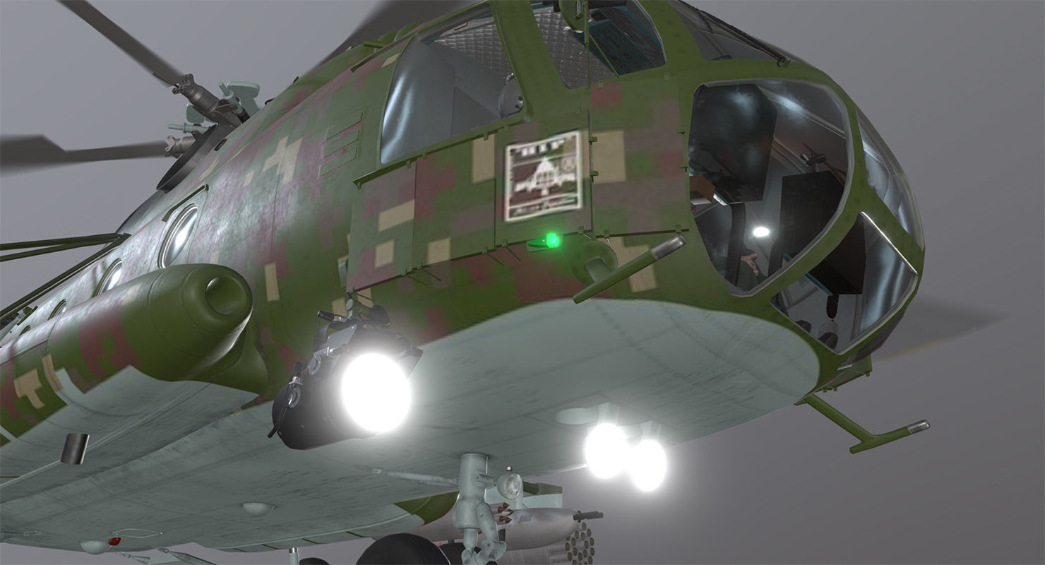 Mi-17 Slovak Air Force Animated Low-poly 3D model_8