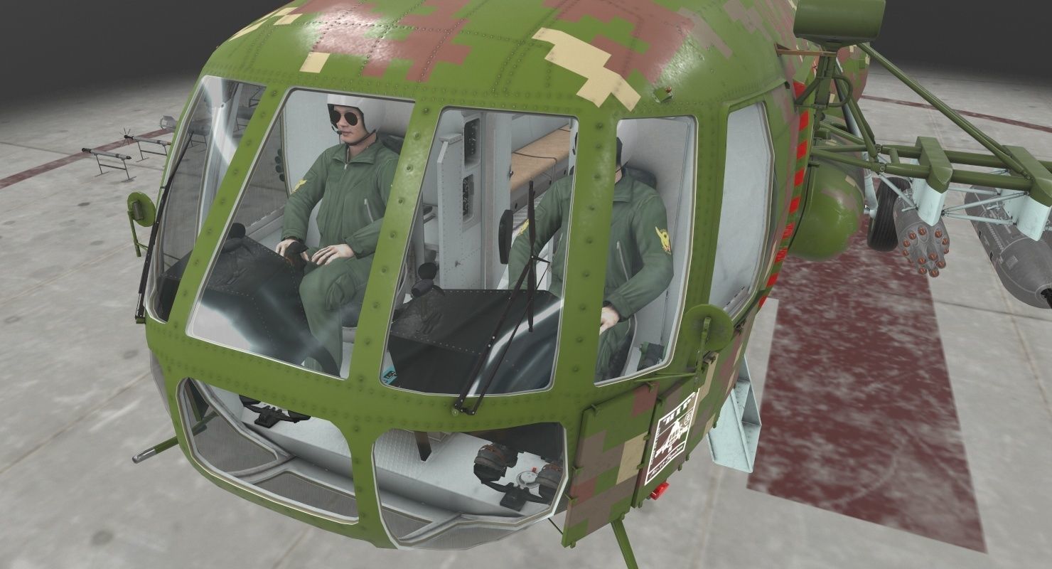 Mi-17 Slovak Air Force Animated Low-poly 3D model_18