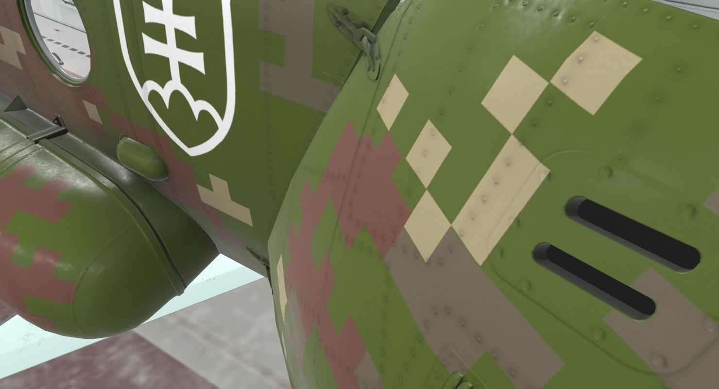 Mi-17 Slovak Air Force Animated Low-poly 3D model_33