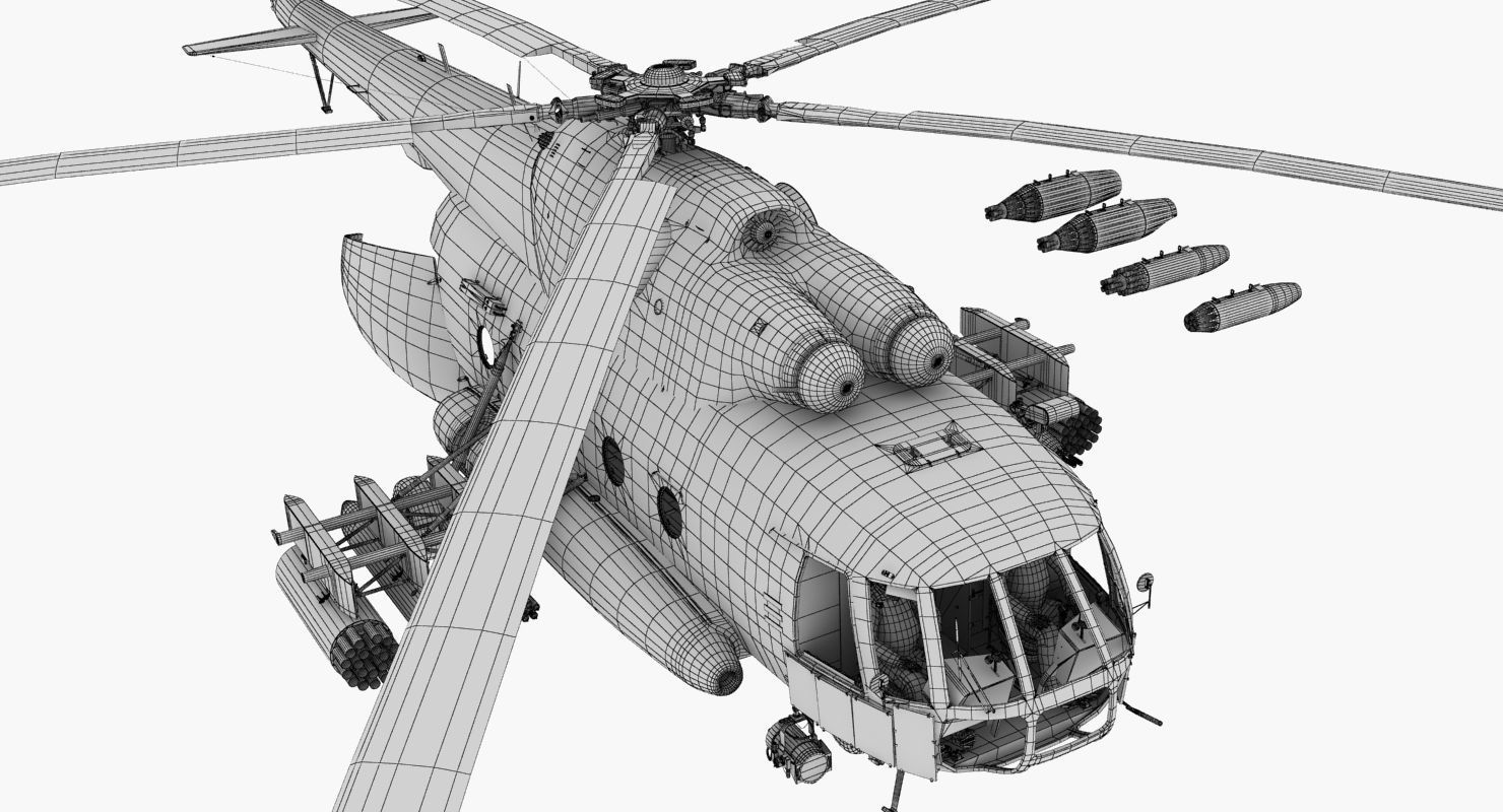 Mi-17 Slovak Air Force Animated Low-poly 3D model_67