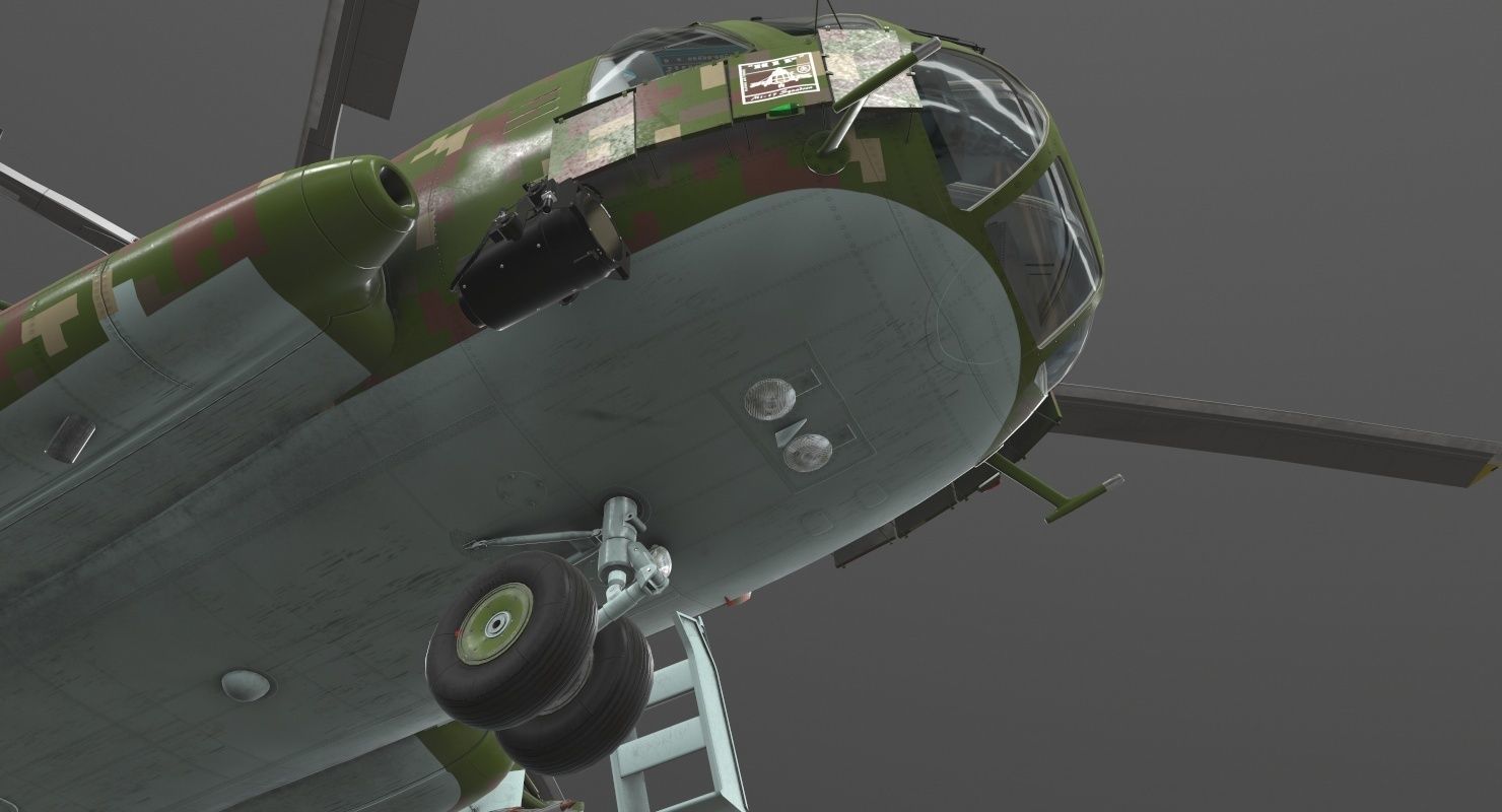 Mi-17 Slovak Air Force Animated Low-poly 3D model_52