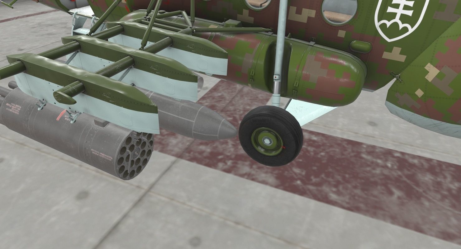 Mi-17 Slovak Air Force Animated Low-poly 3D model_21