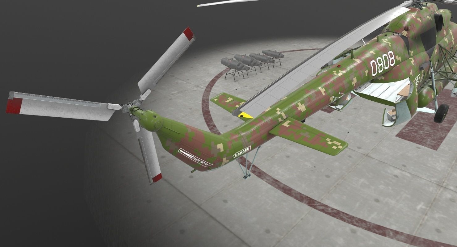 Mi-17 Slovak Air Force Animated Low-poly 3D model_25
