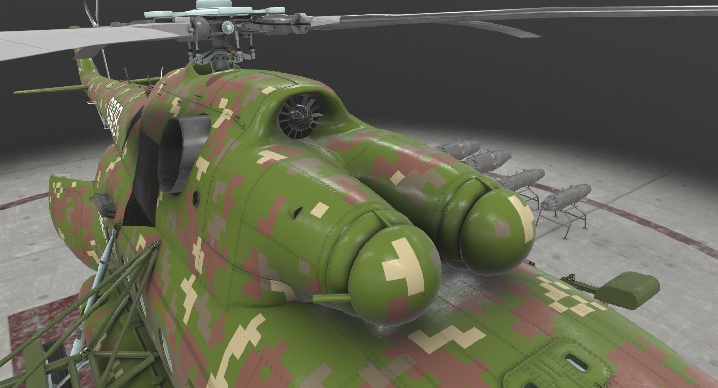 Mi-17 Slovak Air Force Animated Low-poly 3D model_17