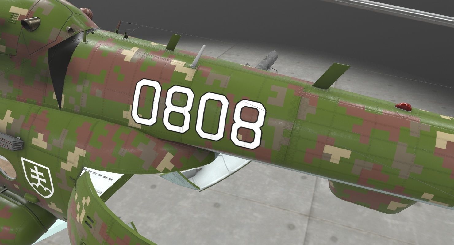 Mi-17 Slovak Air Force Animated Low-poly 3D model_22