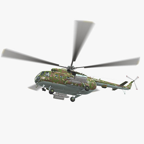 Mi-17 Slovak Air Force Animated Low-poly 3D model