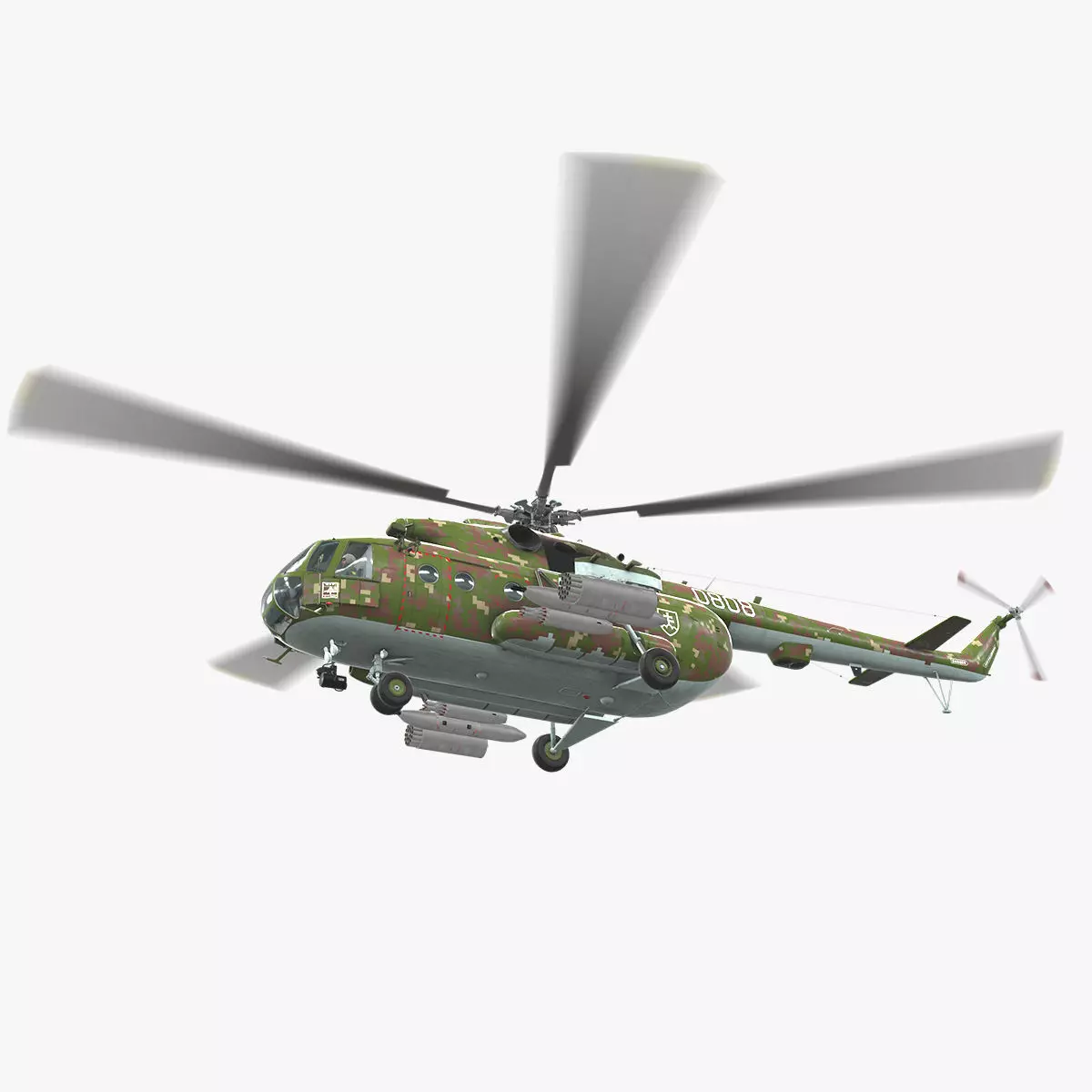 Mi-17 Slovak Air Force Animated Low-poly 3D model_0