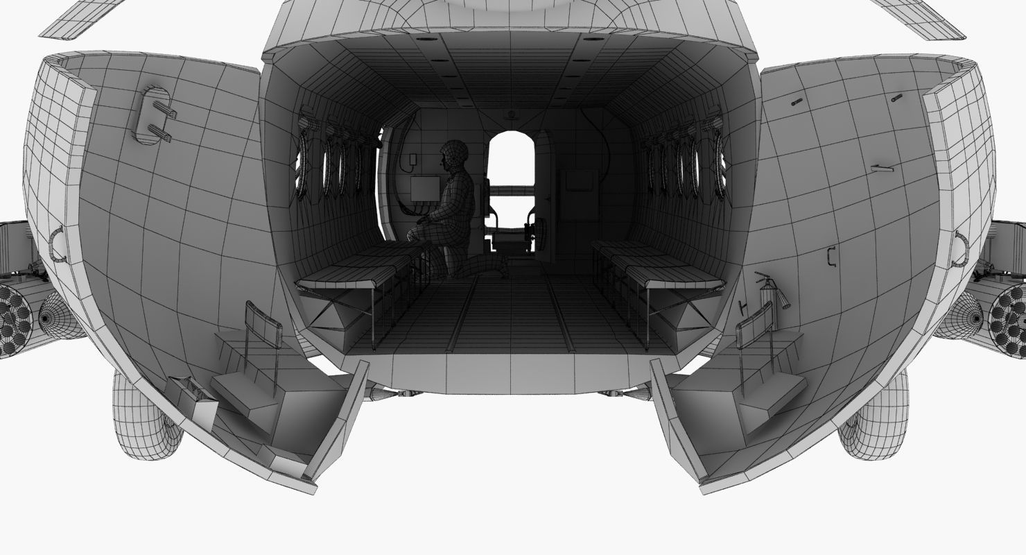 Mi-17 Slovak Air Force Animated Low-poly 3D model_80