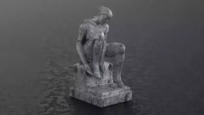 Statue Parliment Bern 3D model