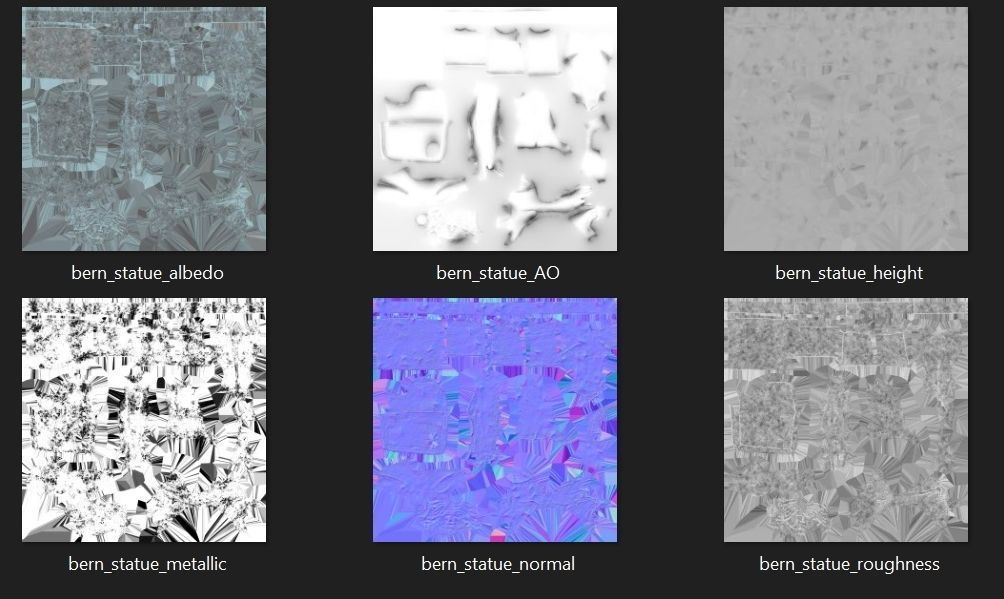 Statue Parliment Bern 3D model_3