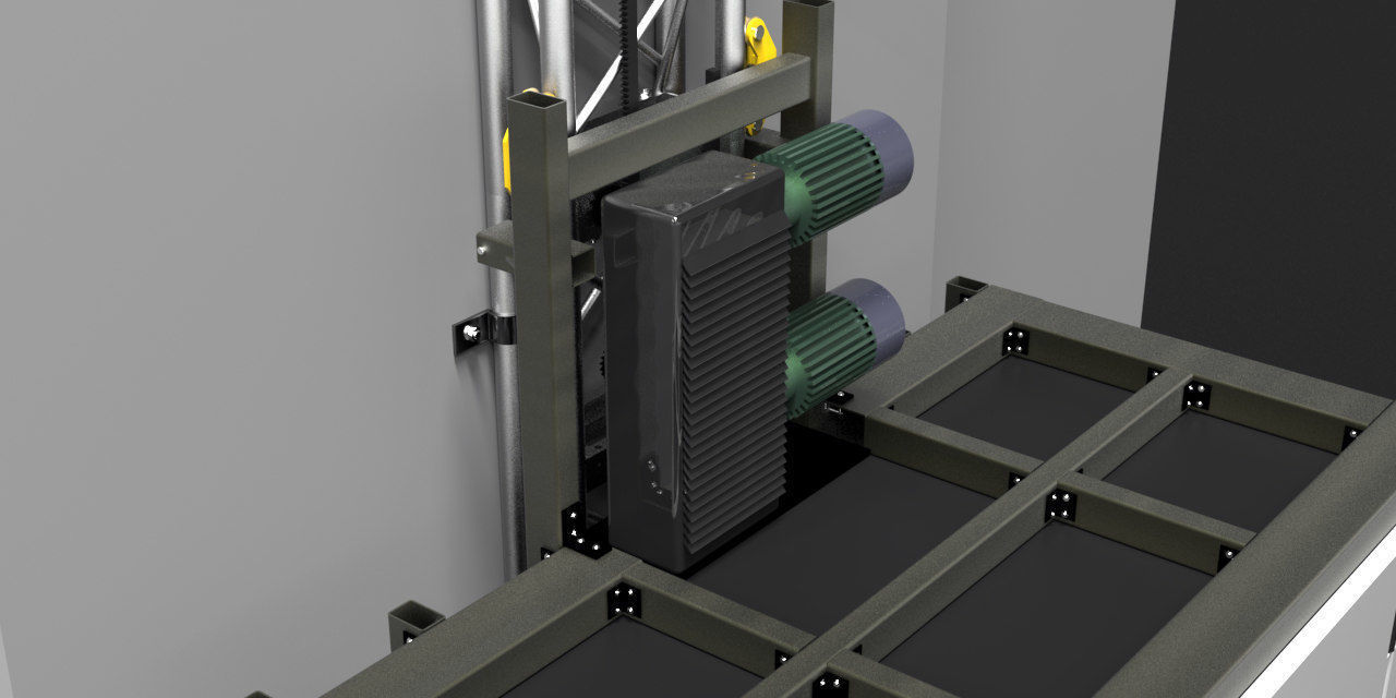 elevator machine stand 3D model_3