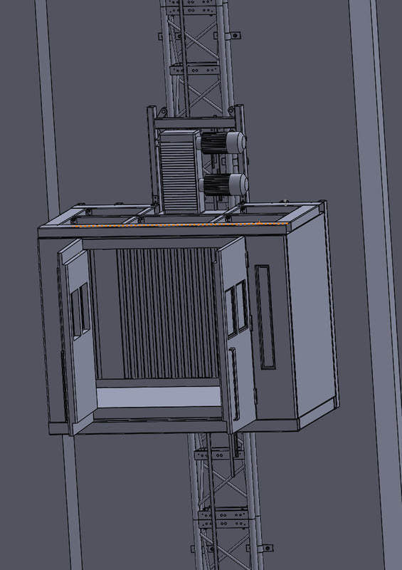 elevator machine stand 3D model_6