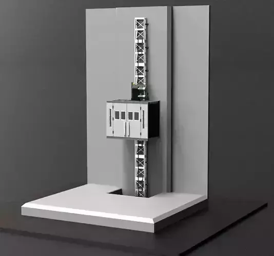 elevator machine stand 3D model