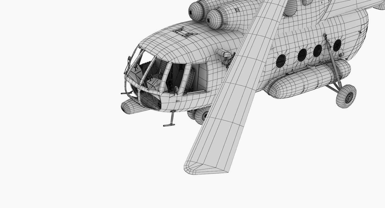 Mi-17 Mexican Police Low-poly 3D model_48