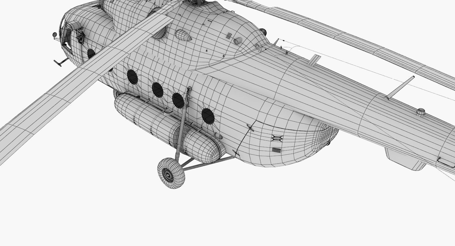 Mi-17 Mexican Police Low-poly 3D model_47