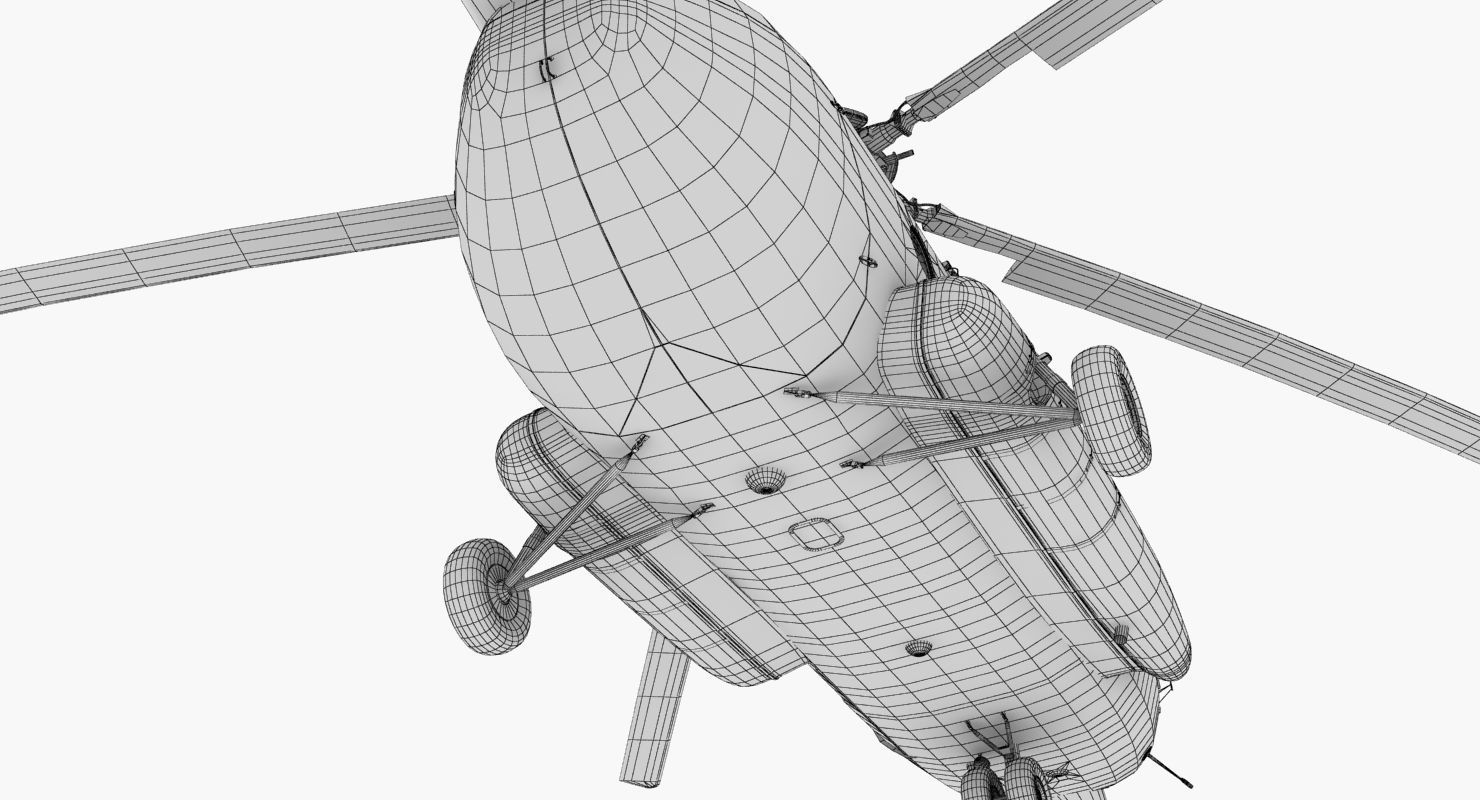 Mi-17 Mexican Police Low-poly 3D model_49