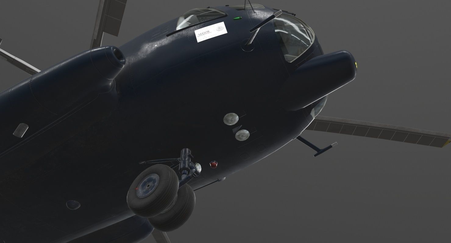 Mi-17 Mexican Police Low-poly 3D model_41