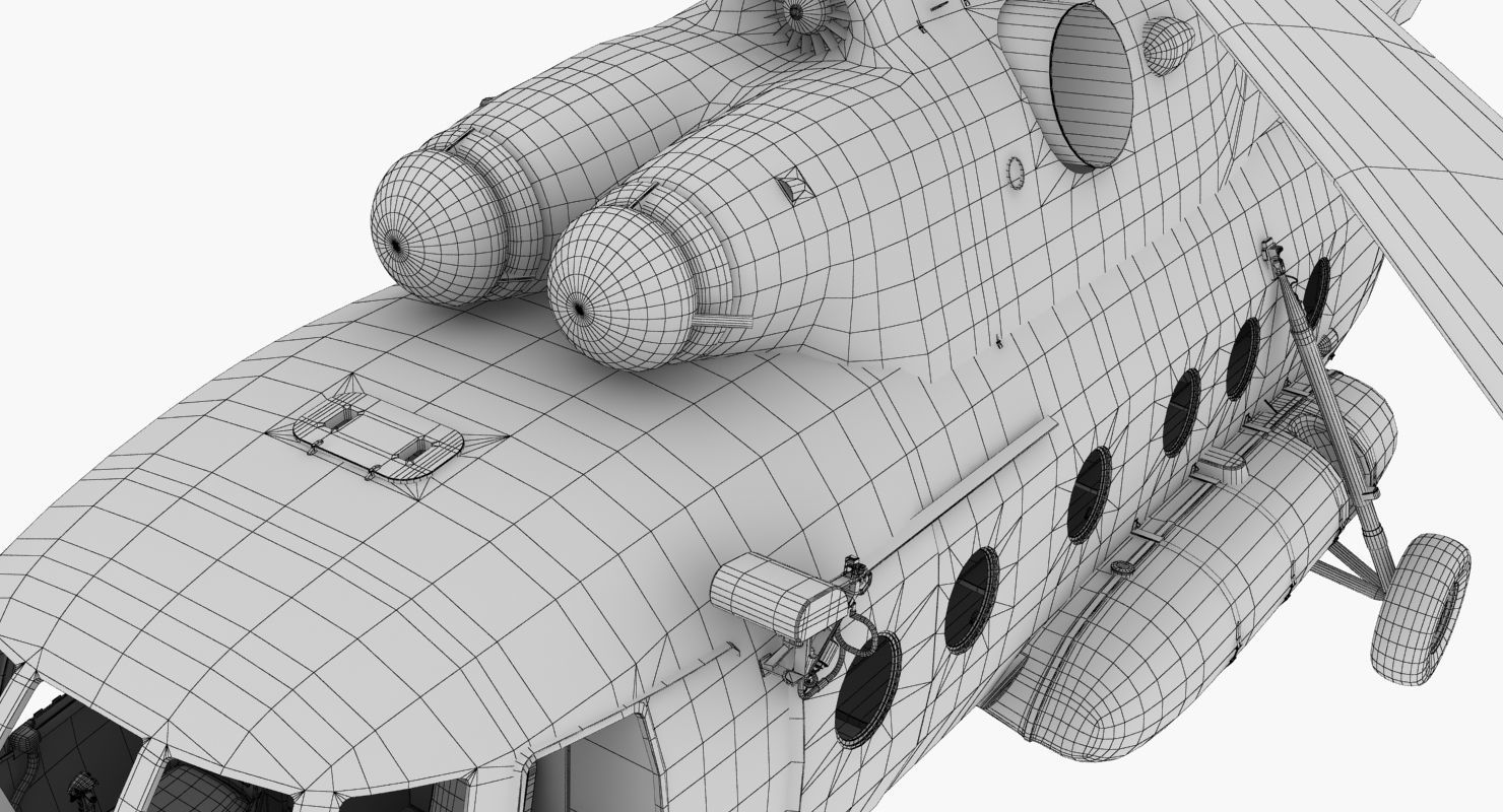 Mi-17 Mexican Police Low-poly 3D model_54