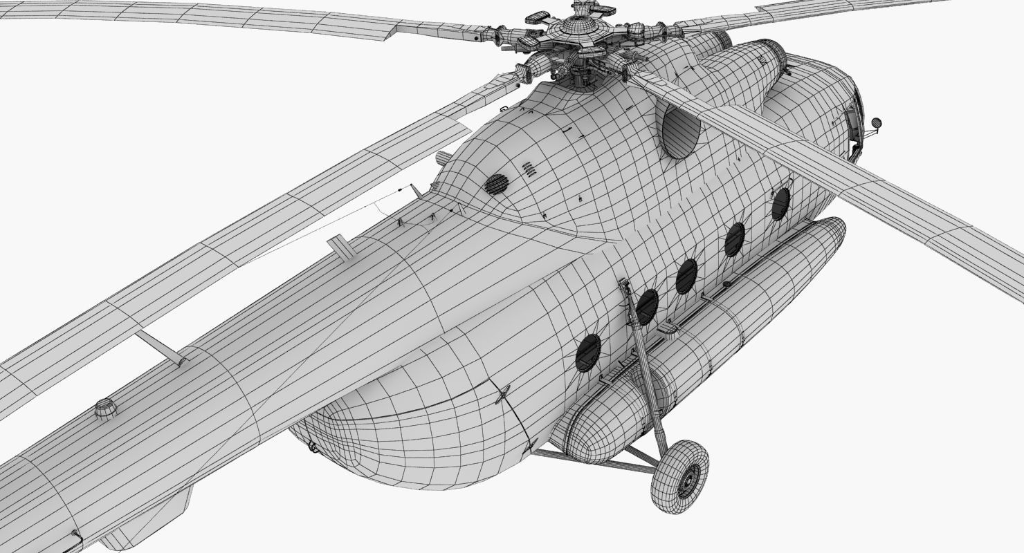 Mi-17 Mexican Police Low-poly 3D model_46